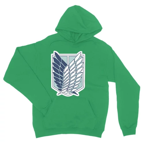 Zöld Attack on Titan unisex kapucnis pulóver - Scouting Legion logo
