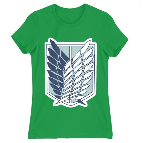Zöld Attack on Titan női rövid ujjú póló - Scouting Legion Logo 