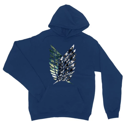 Királykék Attack on Titan unisex kapucnis pulóver - Scouting Legion logo II.