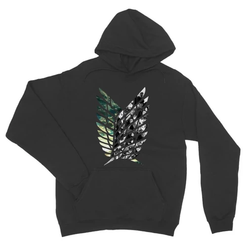 Sötétszükre Attack on Titan unisex kapucnis pulóver - Scouting Legion logo II.