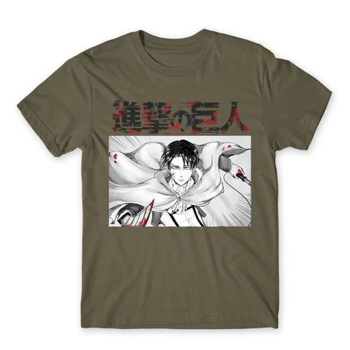 Cink Attack on Titan férfi rövid ujjú póló Shingeki no Kyojin – Levi