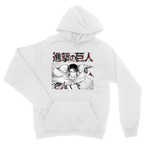 Feher Attack on Titan unisex kapucnis pulóver - Shingeki no Kyojin - Levi