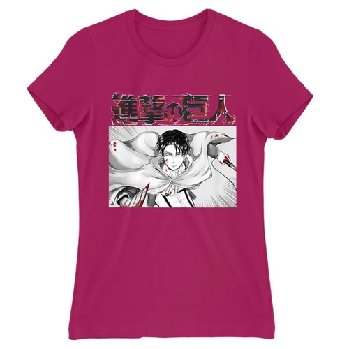 Pink Attack on Titan női rövid ujjú póló - Shingeki no Kyojin – Levi