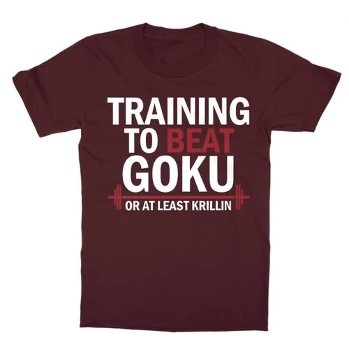 Bordó Dragon Ball gyerek rövid ujjú póló - Training to beat Goku