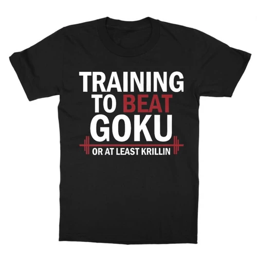 Fekete Dragon Ball gyerek rövid ujjú póló - Training to beat Goku
