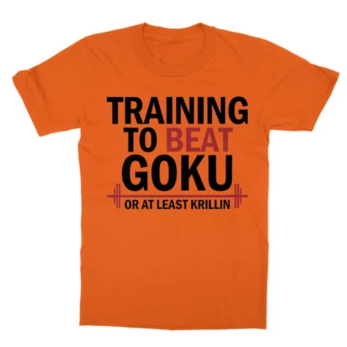 Narancs Dragon Ball gyerek rövid ujjú póló - Training to beat Goku
