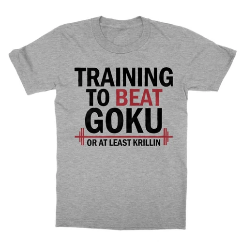Sportszürke Dragon Ball gyerek rövid ujjú póló - Training to beat Goku