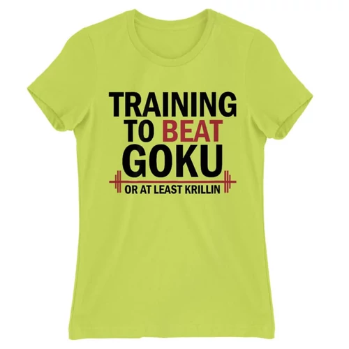 Almazöld Dragon Ball női rövid ujjú póló - Training to beat Goku