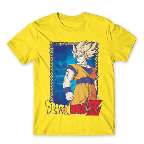 Citromsárga Dragon Ball férfi rövid ujjú póló - Goku Dragon Ball Z