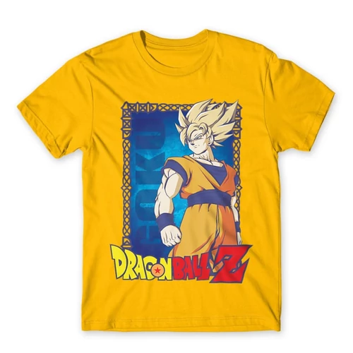 Sárga Dragon Ball férfi rövid ujjú póló - Goku Dragon Ball Z