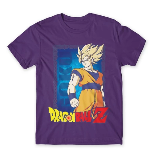 Sötétlila Dragon Ball férfi rövid ujjú póló - Goku Dragon Ball Z