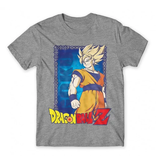 Sportszürke Dragon Ball férfi rövid ujjú póló - Goku Dragon Ball Z