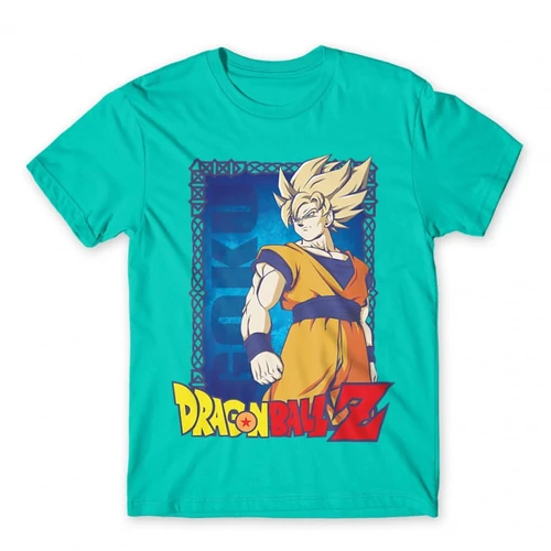 Türkiz Dragon Ball férfi rövid ujjú póló - Goku Dragon Ball Z