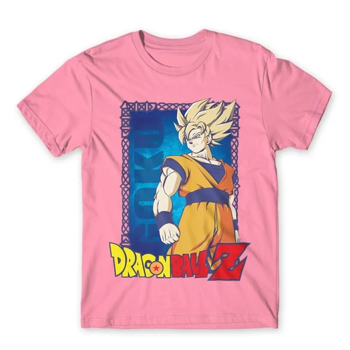 Világos rózsaszín Dragon Ball férfi rövid ujjú póló - Goku Dragon Ball Z