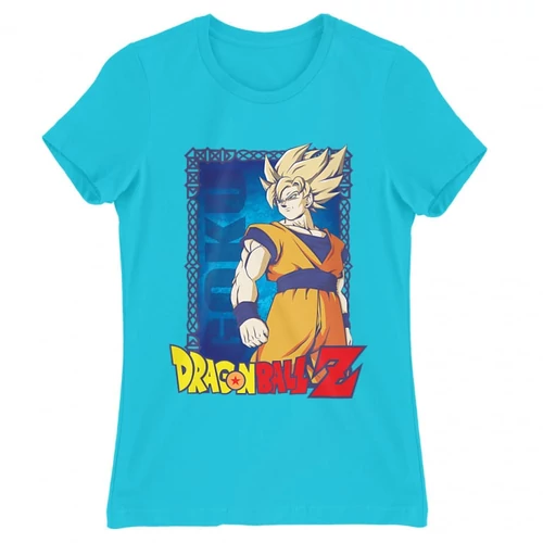 Atollkék Dragon Ball női rövid ujjú póló - Goku Dragon Ball Z