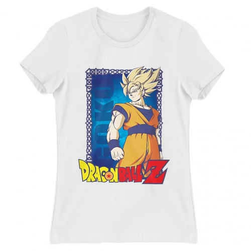 Fehér Dragon Ball női rövid ujjú póló - Goku Dragon Ball Z