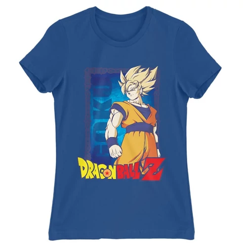 Királykék Dragon Ball női rövid ujjú póló - Goku Dragon Ball Z