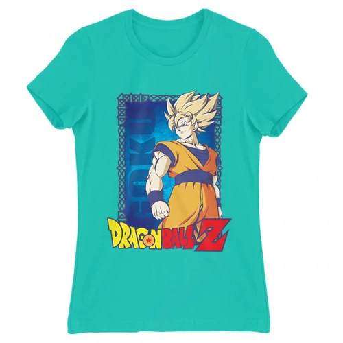 Türkiz Dragon Ball női rövid ujjú póló - Goku Dragon Ball Z