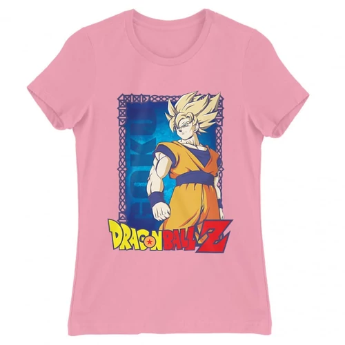 Világos rózsaszín Dragon Ball női rövid ujjú póló - Goku Dragon Ball Z