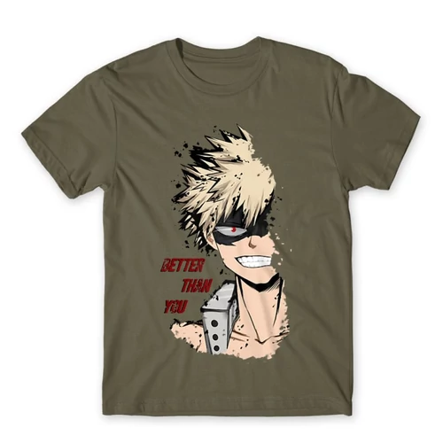 Cink Hősakadémia férfi rövid ujjú póló - BNHA - Kacchan
