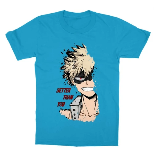 Atollkék Hősakadémia gyerek rövid ujjú póló - BNHA - Kacchan