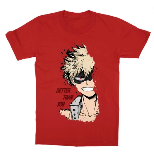 Piros Hősakadémia gyerek rövid ujjú póló - BNHA - Kacchan
