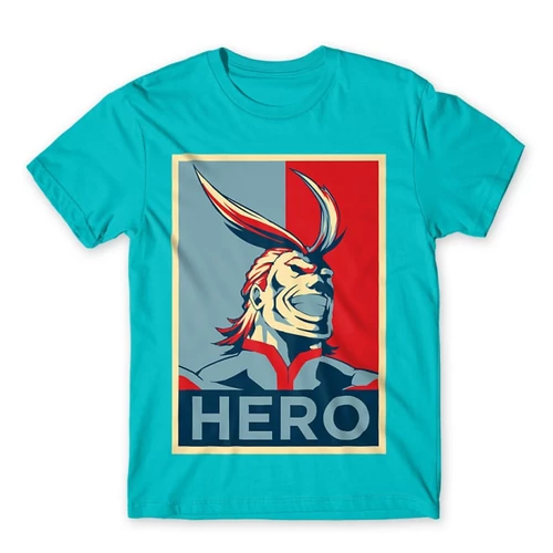 Atollkék Hősakadémia férfi rövid ujjú póló - Boku no Hero Academia - All Might