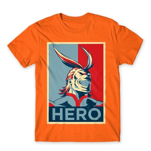 Narancs Hősakadémia férfi rövid ujjú póló - Boku no Hero Academia - All Might