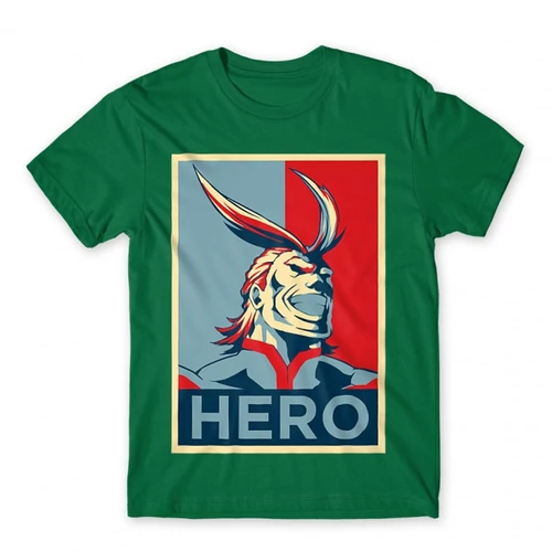 Zöld Hősakadémia férfi rövid ujjú póló - Boku no Hero Academia - All Might