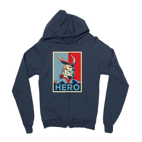 Sötétkék Hősakadémia zipzáros pulóver - Boku no Hero Academia - All Might