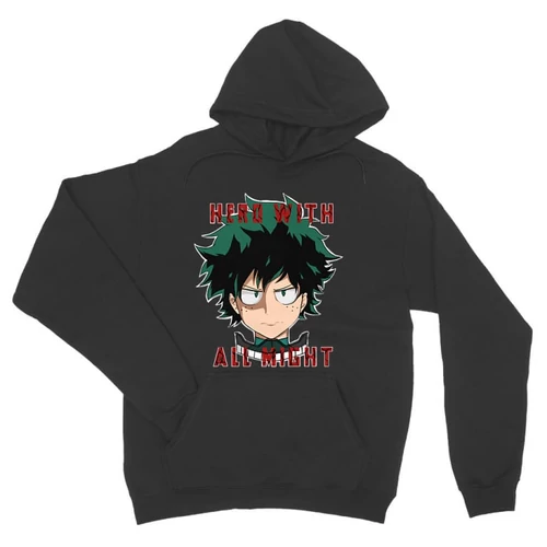 Sötétszükre Hősakadémia unisex kapucnis pulóver - Hero With All Might