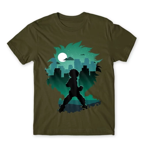 Khaki Hősakadémia férfi rövid ujjú póló - Boku no Hero Academia - All Might