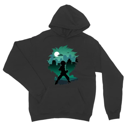 Sötétszükre Hősakadémia unisex kapucnis pulóver - Izuku silhouette