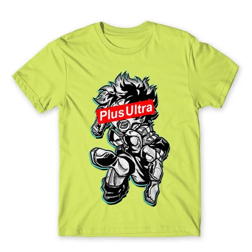 Almazöld Hősakadémia férfi rövid ujjú póló - Plus Ultra