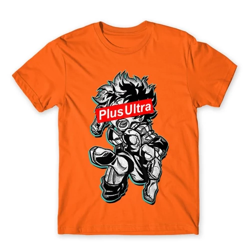 Narancs Hősakadémia férfi rövid ujjú póló - Plus Ultra