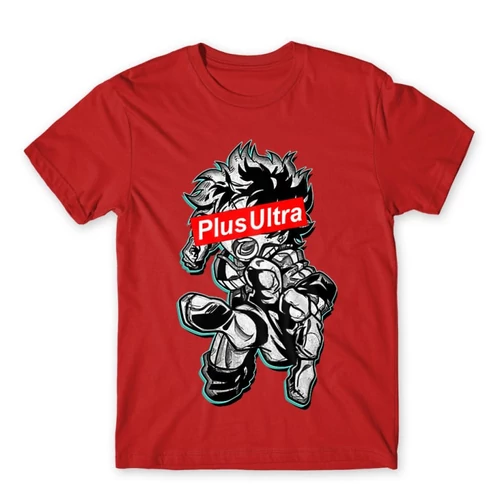 Piros Hősakadémia férfi rövid ujjú póló - Plus Ultra