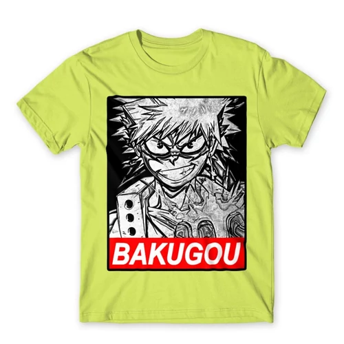 Almazöld Hősakadémia férfi rövid ujjú póló - Bakugou
