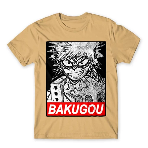 Homok Hősakadémia férfi rövid ujjú póló - Bakugou
