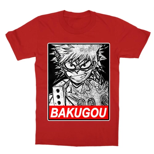 Piros Hősakadémia gyerek rövid ujjú póló - Bakugou