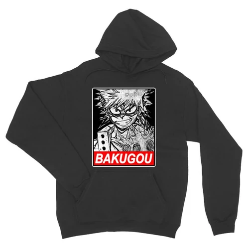 Sötétszükre Hősakadémia unisex kapucnis pulóver - Bakugou