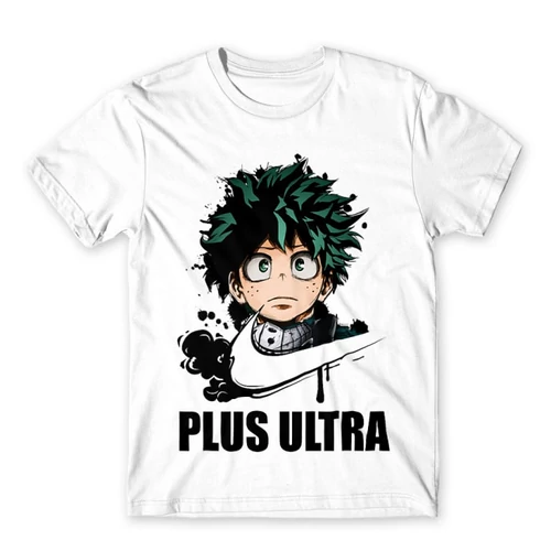 Fehér Hősakadémia férfi rövid ujjú póló - Midoriya Izuki