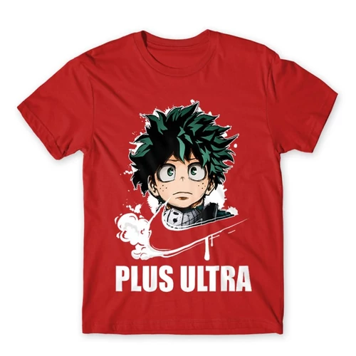 Piros Hősakadémia férfi rövid ujjú póló - Midoriya Izuki