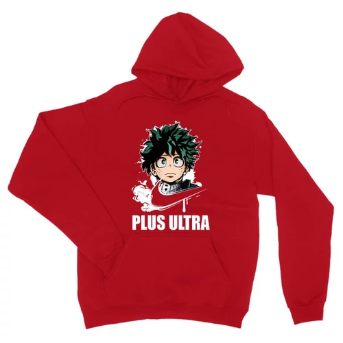 Piros Hősakadémia unisex kapucnis pulóver - Midoriya Izuki