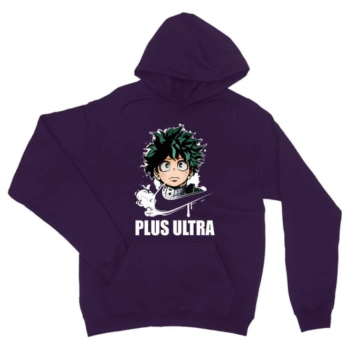 Sötétlila Hősakadémia unisex kapucnis pulóver - Midoriya Izuki