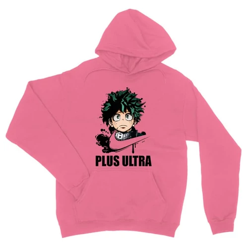 Világos rózsaszín Hősakadémia unisex kapucnis pulóver - BNHA - Kacchan