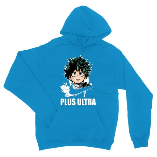 Zafírkék Hősakadémia unisex kapucnis pulóver - Midoriya Izuki