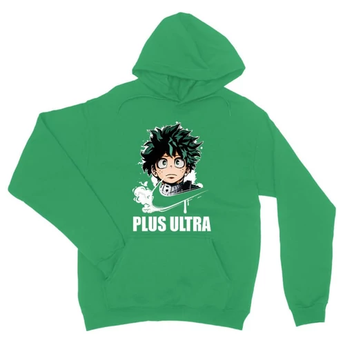 Zöld Hősakadémia unisex kapucnis pulóver - Midoriya Izuki