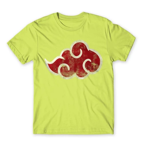 Almazöld Naruto férfi rövid ujjú póló - Akatsuki Cloud Logo