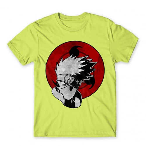 Almazöld Naruto férfi rövid ujjú póló - Kakashi Sharingan