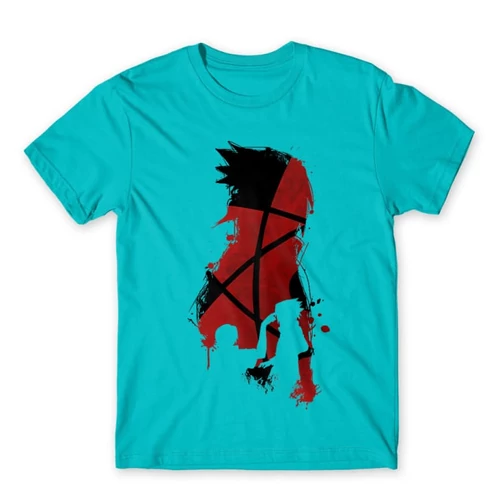 Atollkék Naruto férfi rövid ujjú póló - Sasuke and Itachi